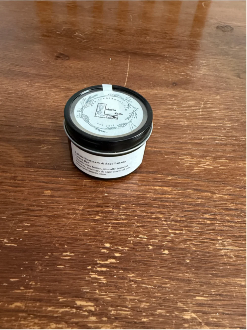 Lakota Made Rosemary & Sage Luxury Lotion Bar Organic Shea Butter New Sealed
